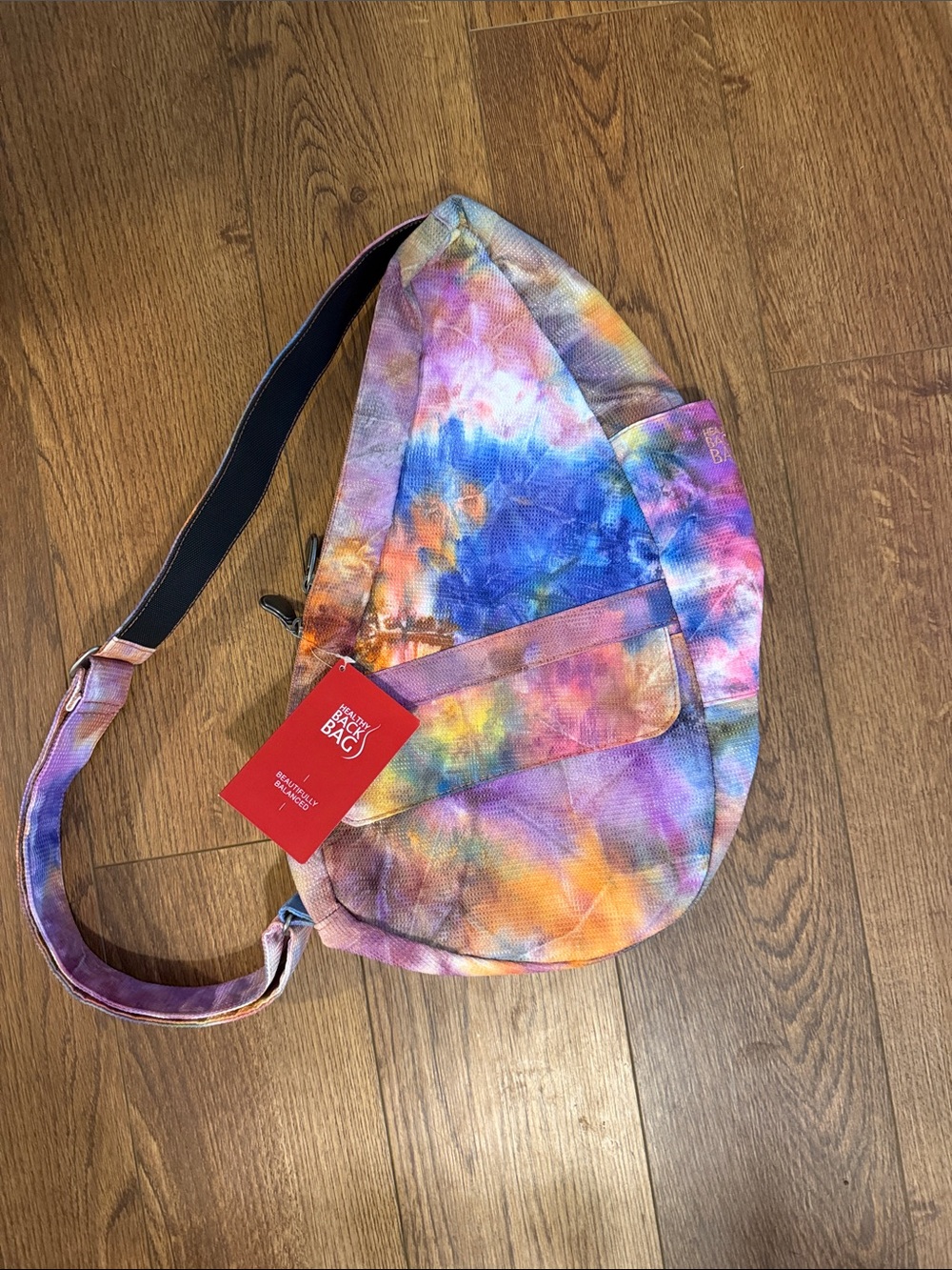 Tie-Dye Sling Bag in Multicolor healthy back bag